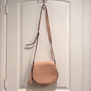 Blush saddle purse